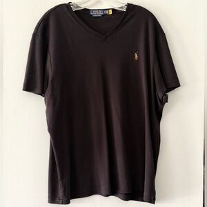 Ralph Lauren Men's Black V-Neck Tee